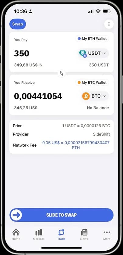 Bitcoin.com Wallet screenshot