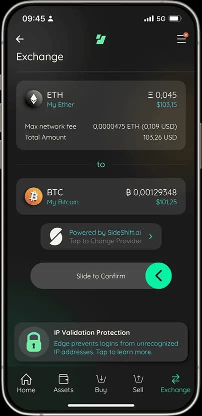 Edge Wallet screenshot
