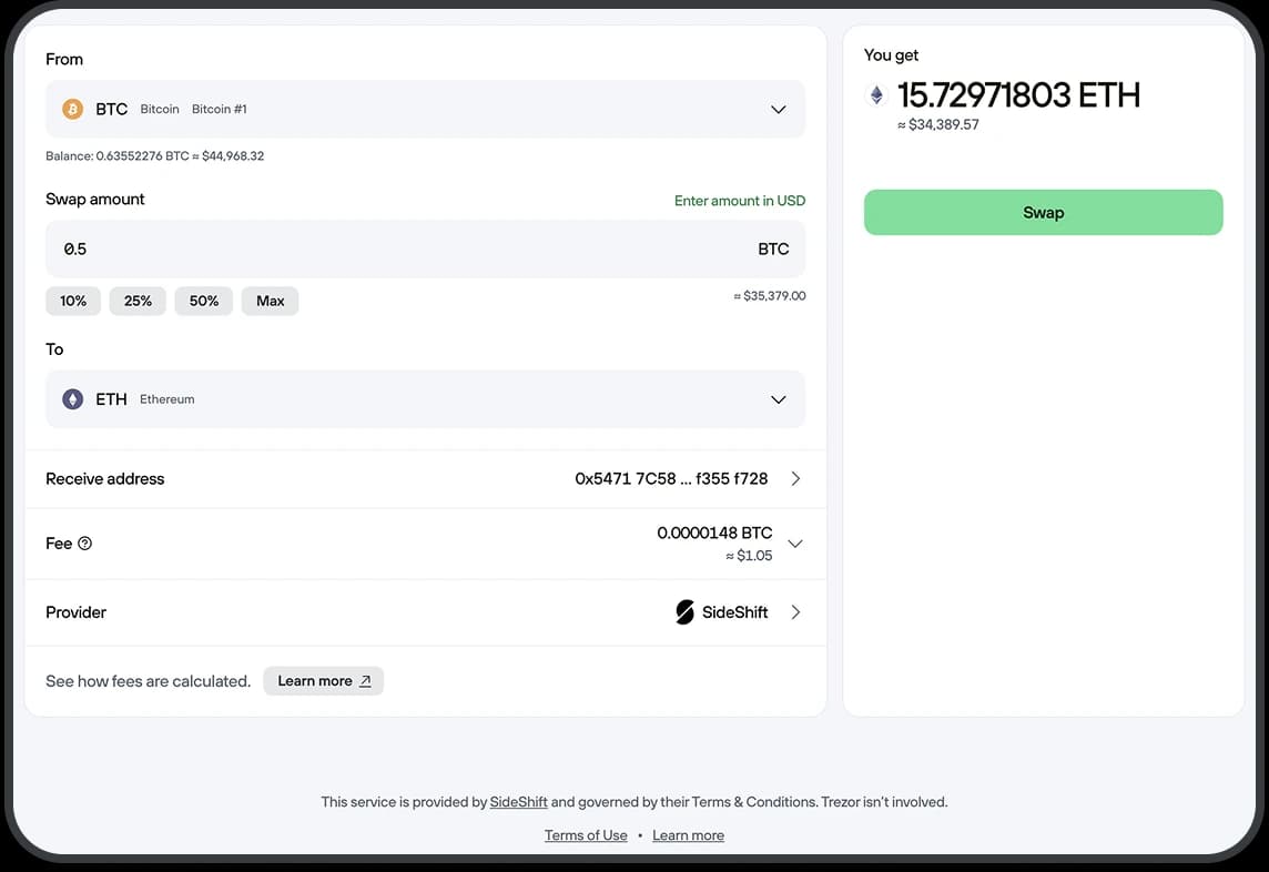 Trezor screenshot